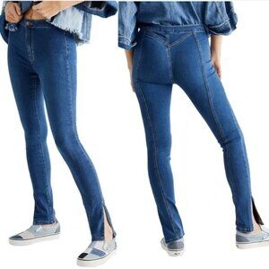 NWT We The Free / Free People Riley Stretch Skinny Denim Jeans w/ Slit